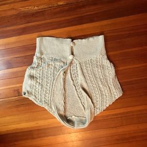 Anthropologie Moth cream shimmer shrug sweater